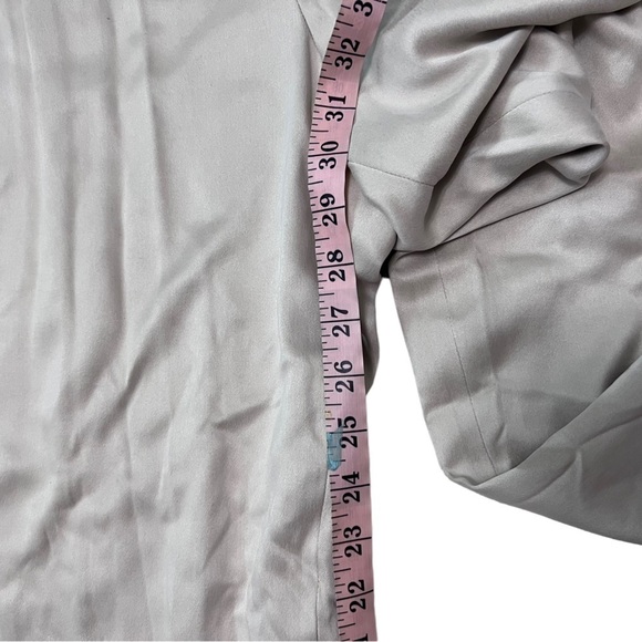 DANA Buchman Khaki Pleated Silk Palazzo Trousers - Picture 12 of 16